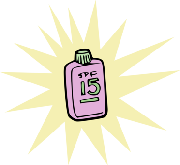 Sunscreen Color Computer Icons Logo Cartoon - Sunscreen Clipart (372x340), Png Download