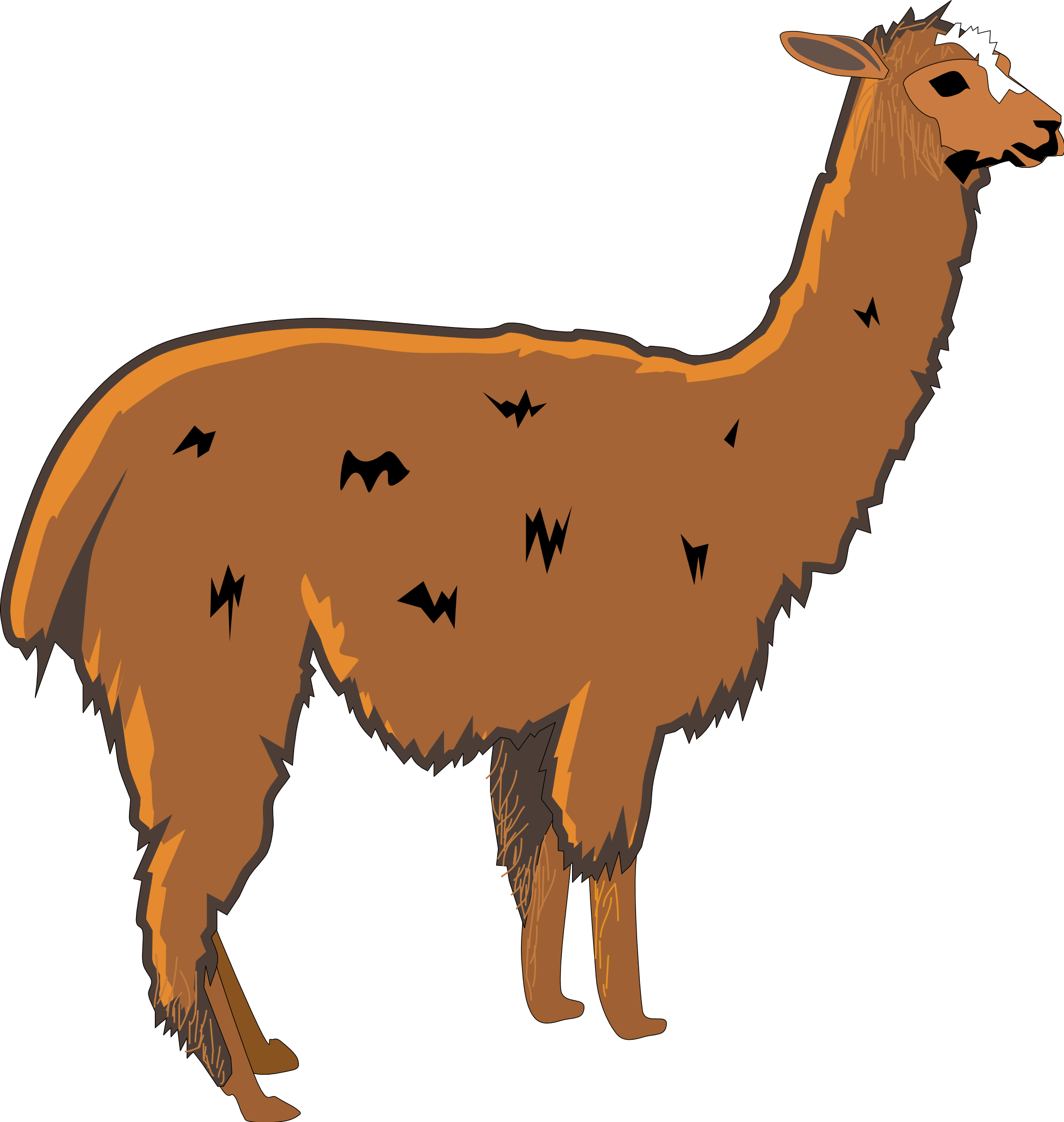 Days - Alpaca Clipart (1969x2076), Png Download
