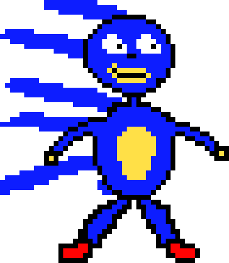 Sanic - Pixel Art (470x540), Png Download