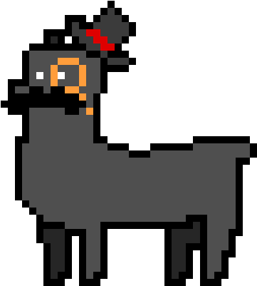 Llama Pixel Art (470x460), Png Download