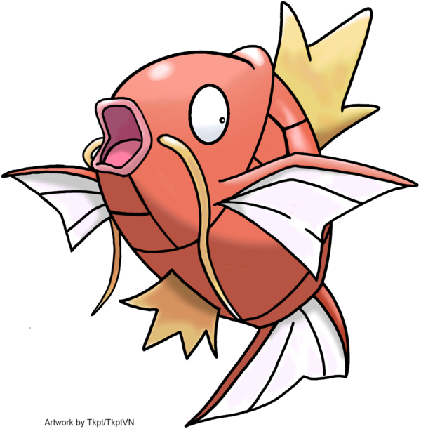 Magikarp Png Png Library Stock - Drawing (600x611), Png Download