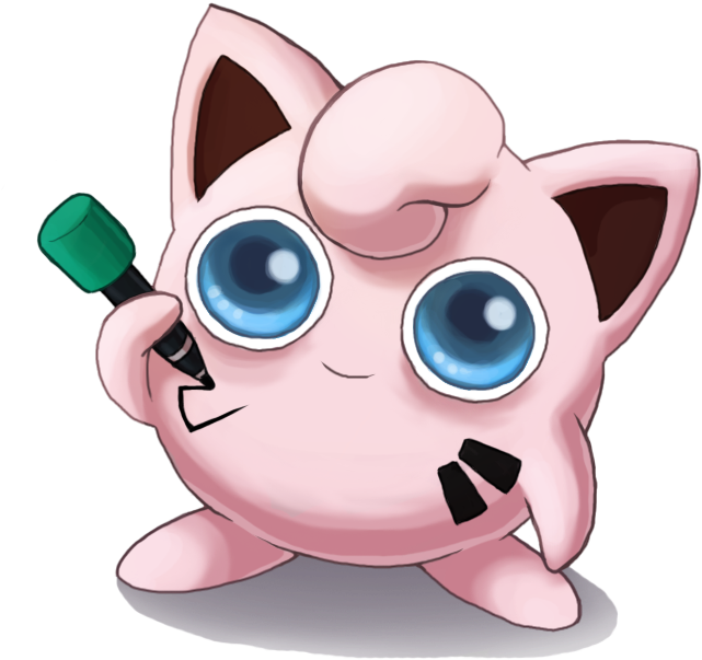 Jigglypuff Back Air Png Clip Art Free Download - Pokemon Jigglypuff With Microphone (664x660), Png Download