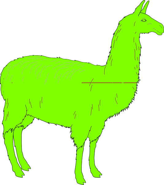 Llama Clip Art At Clker - Lama Clipart Png (534x599), Png Download