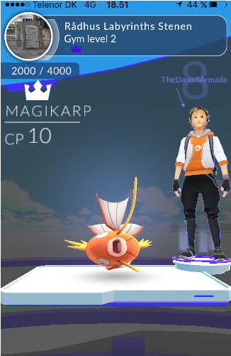 'karp In A Frying Pan - Pokemon Go Magikarp Gym (625x500), Png Download