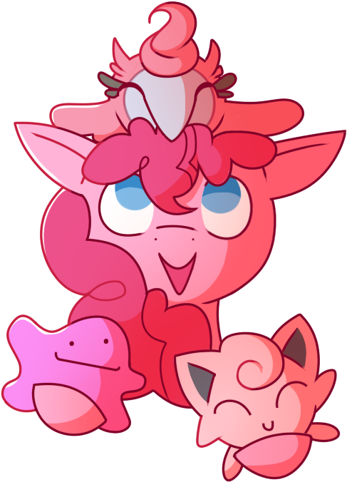 Amazingmollusk, Crossover, Ditto, Happy, Jigglypuff, - Spritzee (526x715), Png Download