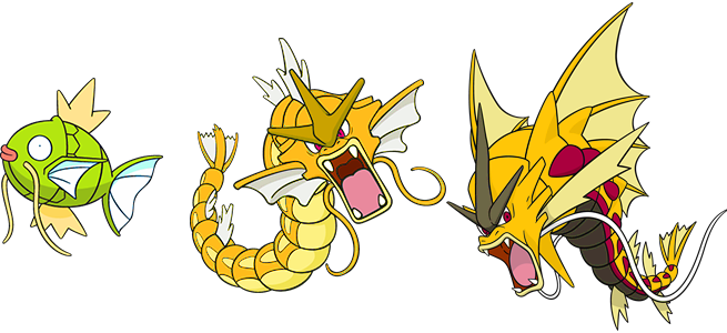 Svg Royalty Free Library Alternate Shinies And Mega - Magikarp Mega (655x300), Png Download