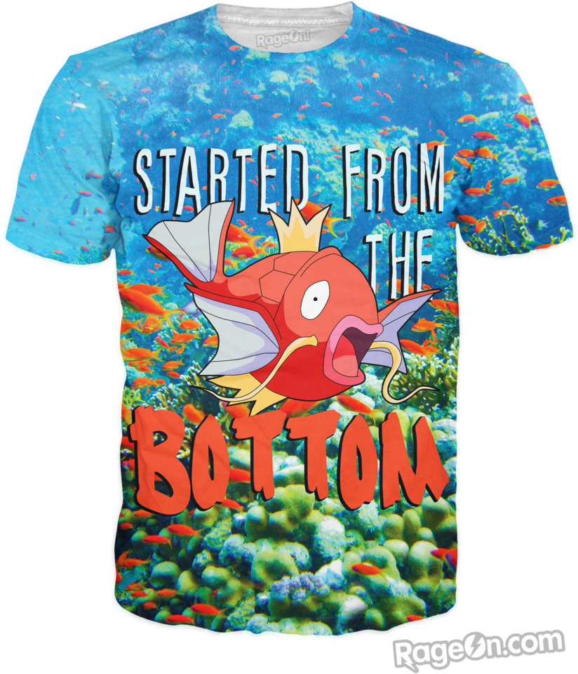 Magikarp T-shirt - T-shirt (832x1024), Png Download