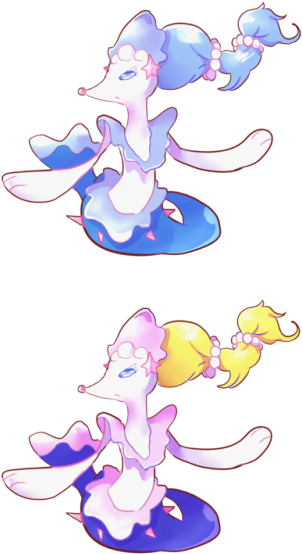 Primarina Redo Stickers - Cartoon (500x688), Png Download