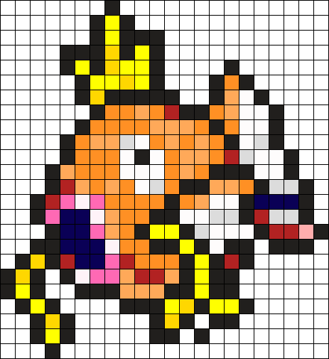 Magikarp Pokemon Bead Pattern Perler Bead Pattern / - Hama Beads Pokemon Magikarp (463x505), Png Download