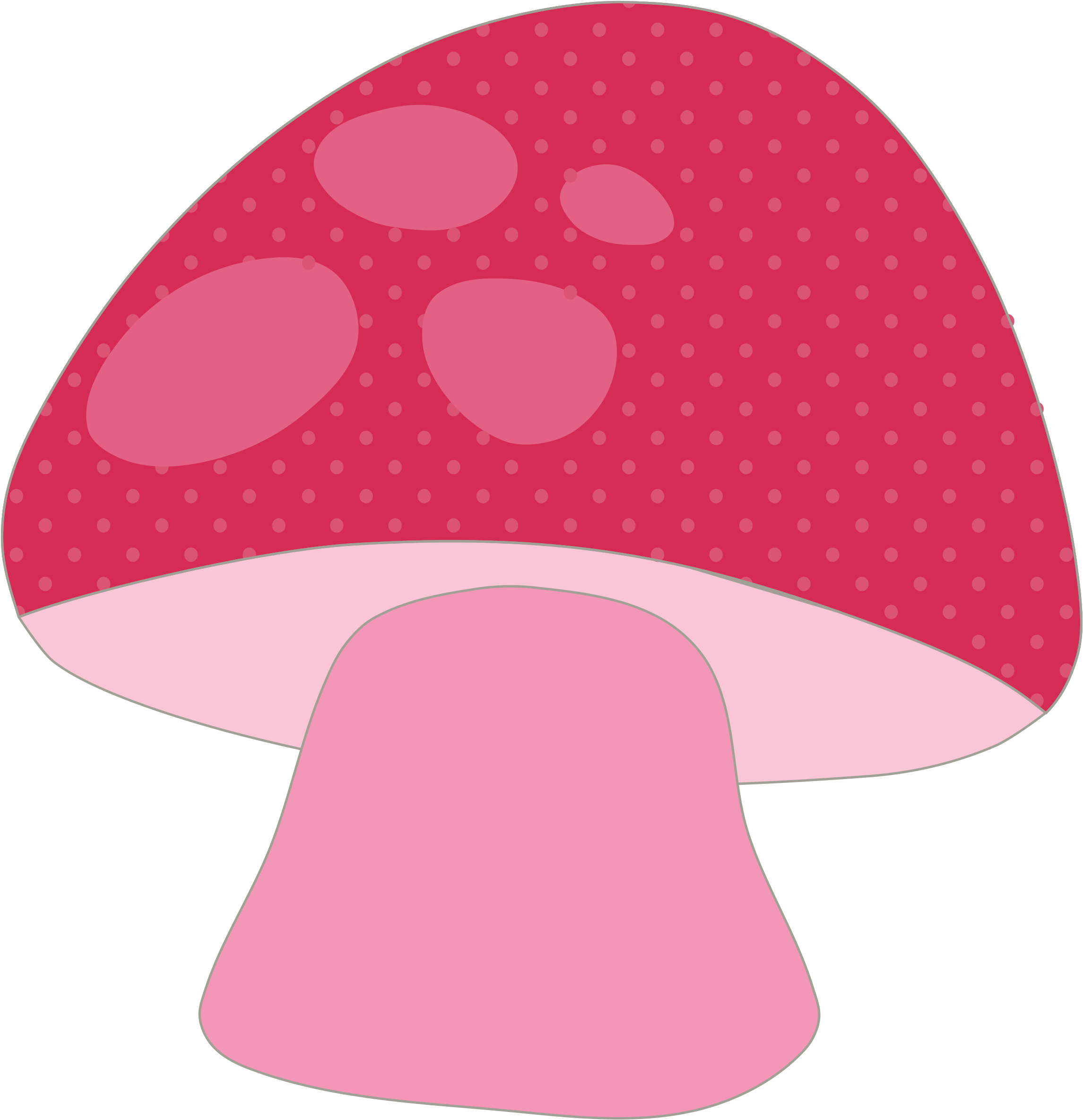Mushroom Cloud Computer Icons Cartoon Circle - Pink Mushroom Clipart (726x750), Png Download