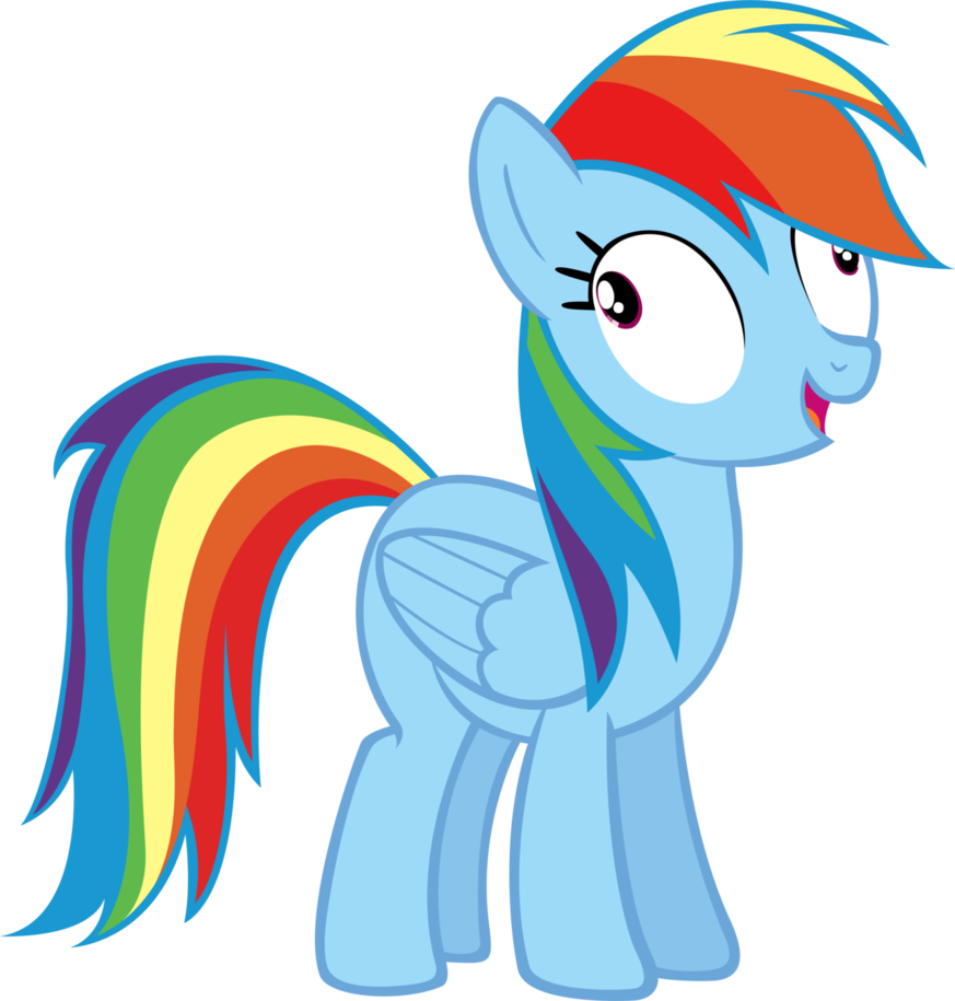 Rainbow Dash Derp Face (873x915), Png Download