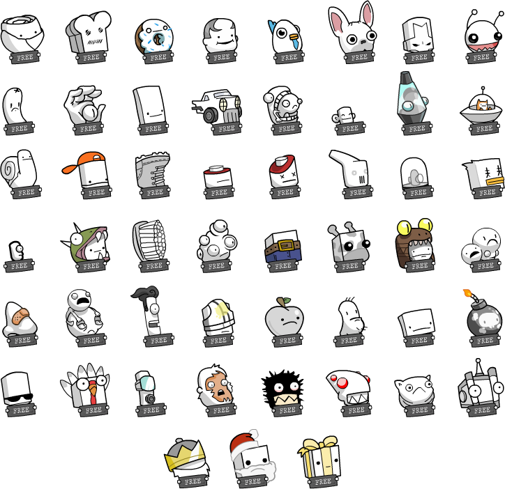 【問題】 【求救】battleblock Theater Star Head @steam 綜合討論板哈啦板- - Battleblock Theater Round Heads (724x702), Png Download