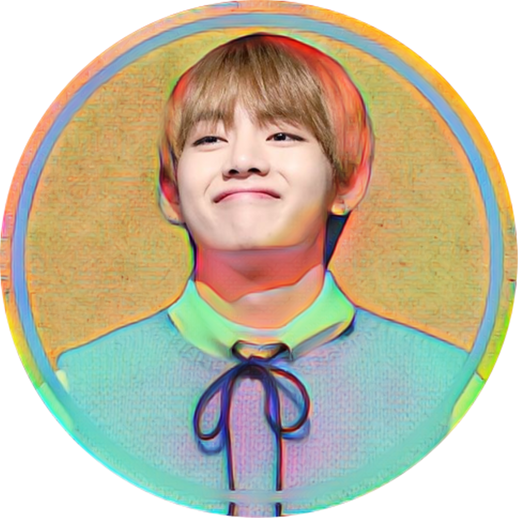 Kim Taehyung Kim Taehyung Kimtaehyung Bts Bangtan Sonye - Kim Taehyung Circle Sticker (1024x1024), Png Download