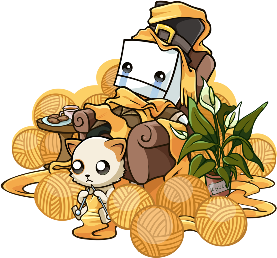 Yarnballs By Sirkittenpaws - Battleblock Theater Hatty Cat (900x881), Png Download