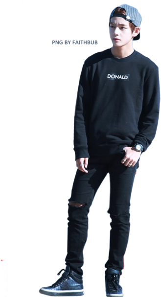 Taehyung - Kim Taehyung Airport Fashion (400x625), Png Download