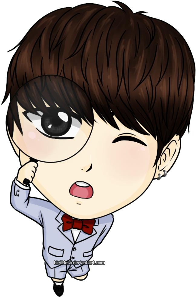 Taehyung Drawing - Taehyung Bts Chibi Png (776x1030), Png Download
