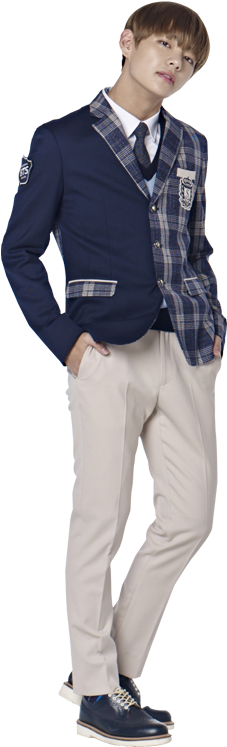Bts For Smart School Uniform [161125] - Kim Taehyung In School Uniform (588x882), Png Download