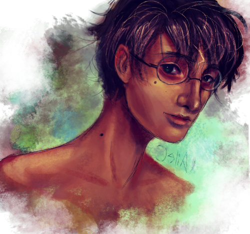 Im Sick Rn, So I Drew A Super Fast Thing Of Harry To - Watercolor Paint (500x469), Png Download