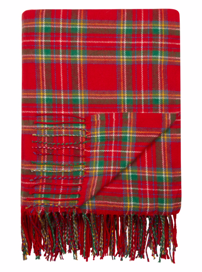 Tartan Blanket Fur Reindeer Santa - Laid Out Blanket Transparent Background (1208x938), Png Download