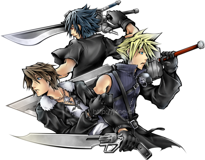 #final Fantasy #ff Vii #ff Viii #ff Xv #squall #lionheart - Final Fantasy Cloud And Squall (700x549), Png Download