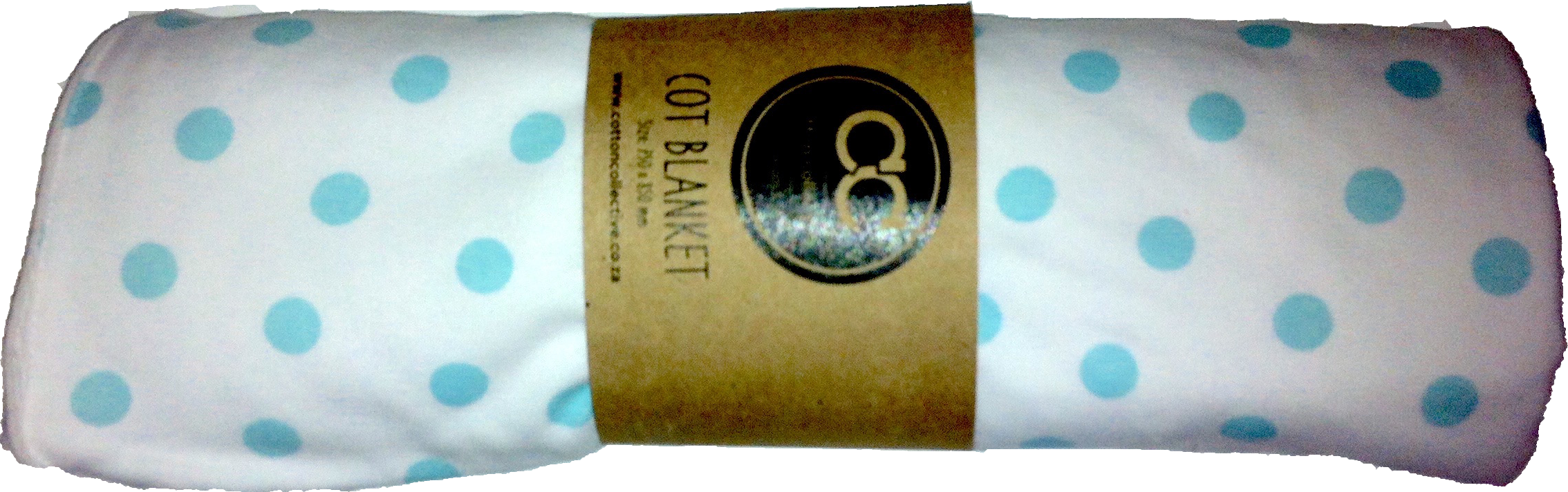 Cotton Collective Blue Polka Dot Cot Blanket - Cotton (2268x712), Png Download