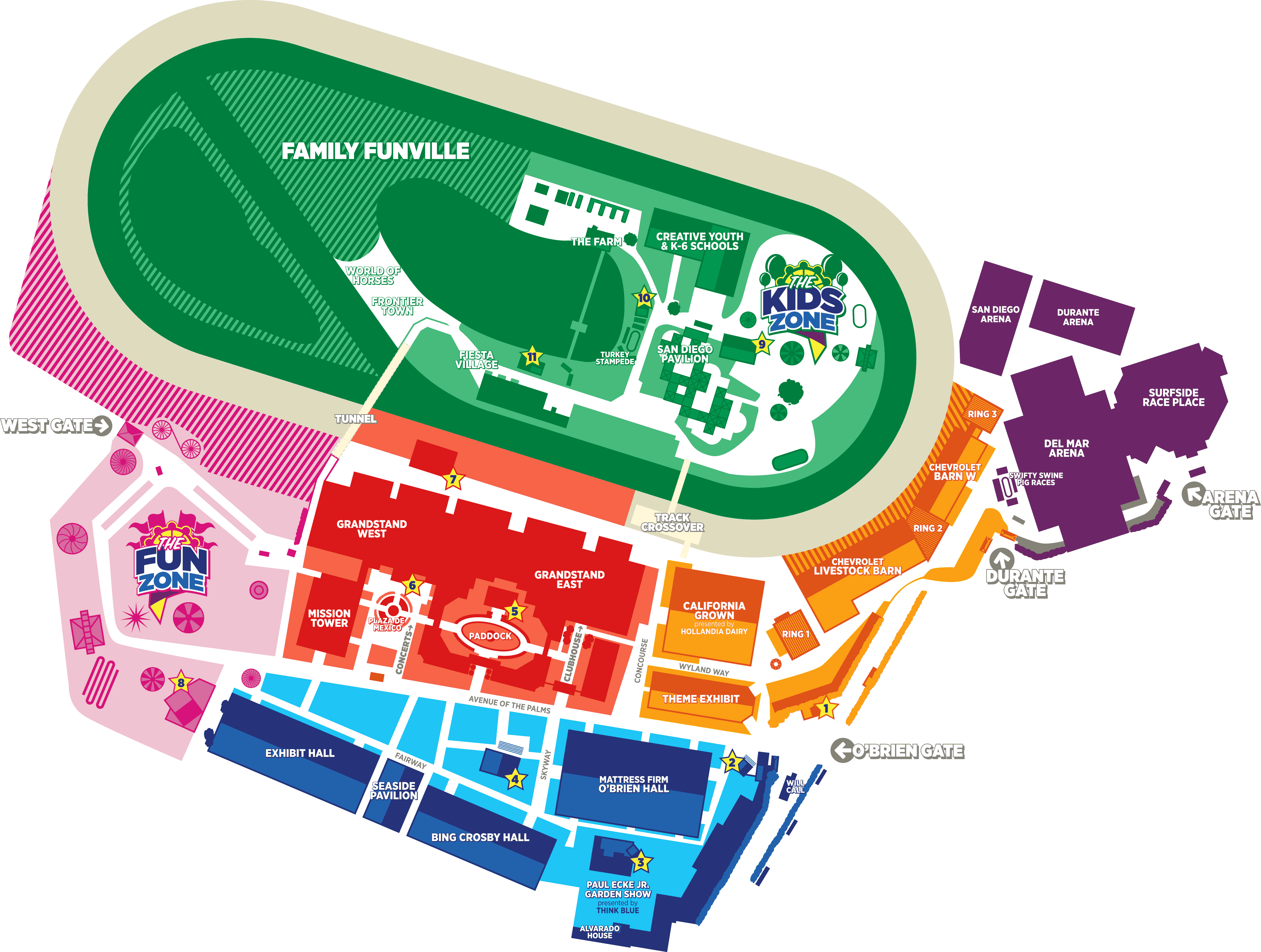 View On Map - Del Mar Fair 2018 Map (5000x3774), Png Download