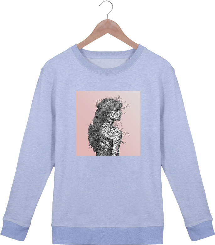 Sweatshirt Women Crew Neck Stella Hides Pinksky By - Tote Bag Stanley Stella Pinksky Par Pedrotapa (690x850), Png Download