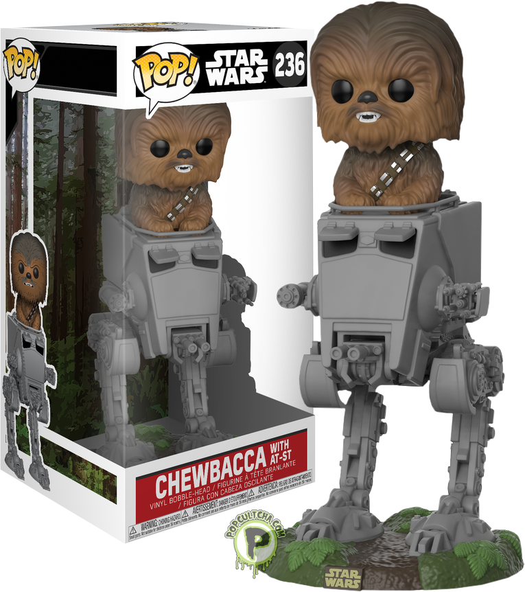 Star Wars Chewbacca At-st Pop - Funko Pop Chewbacca At St (765x862), Png Download