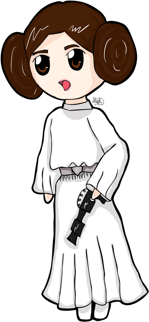 Star Wars Leia Drow (1024x1280), Png Download