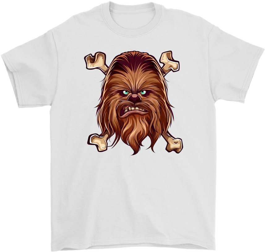 Chewbacca Dog T-shirt - Juan Sin Miedo Ilustrador (1024x1024), Png Download