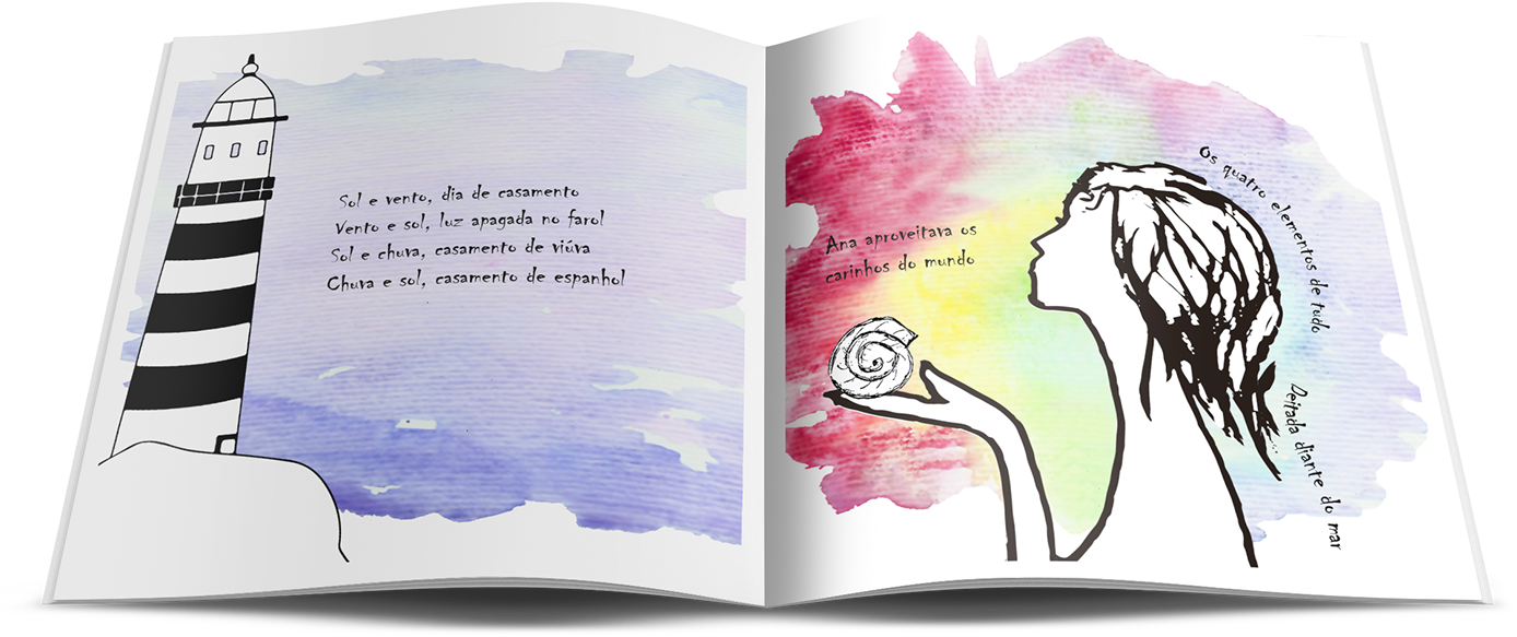 "ana And The Sea" Of The Band Teatro Mágico - Sketch (1400x784), Png Download