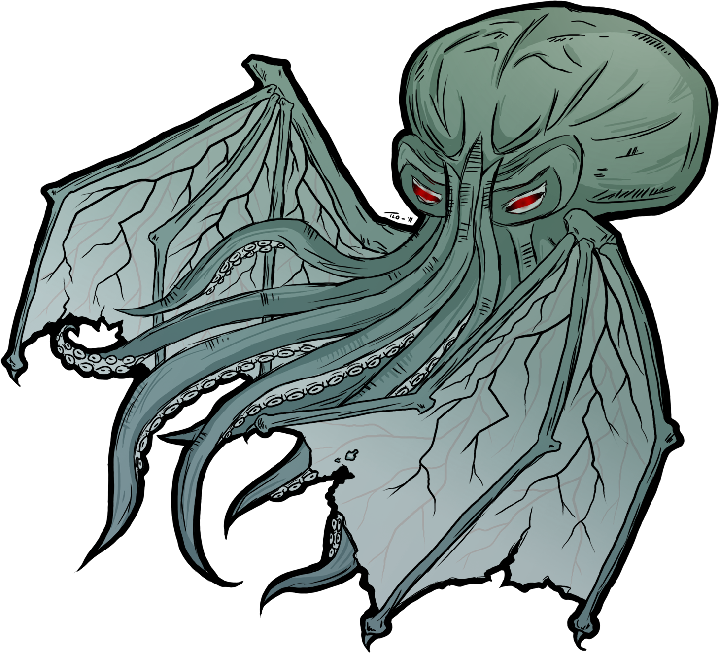 Lovecraftian Art Contest - Cthulhu Png Gif (1500x1364), Png Download