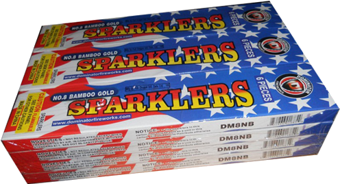 #8 Bamboo Gold Sparklers 12 Packs Of - Sparkler (502x502), Png Download