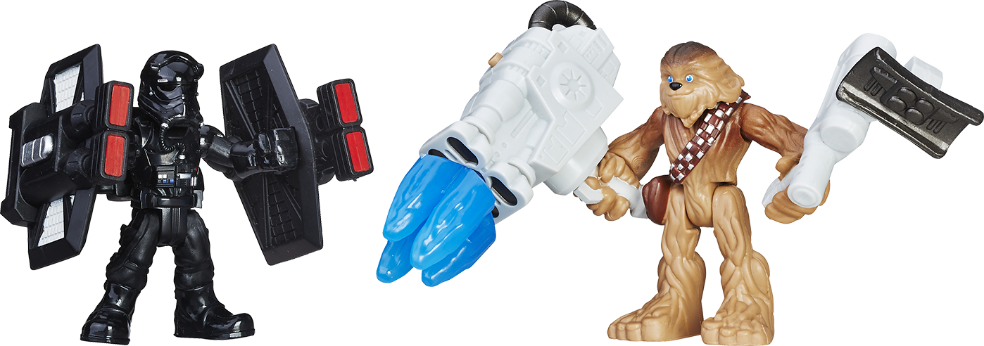 Star Wars Galaxy Heroes Power Up Figure Set, Chewbacca, - Playskool Heroes Star Wars Toys (1398x492), Png Download