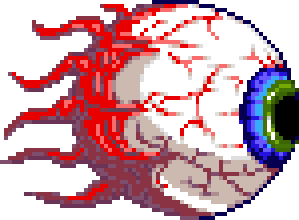 Terraria Eye Of Cthulhu Png Banner Stock - Eye Of Cthulhu Resprite ...