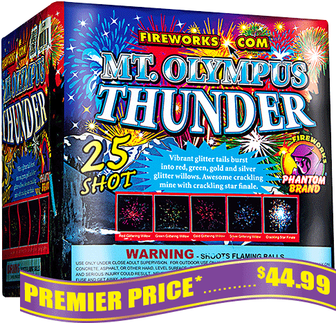 Olympus Thunder 500 Gram Fireworks Repeater - Olympus Thunder (500x500), Png Download