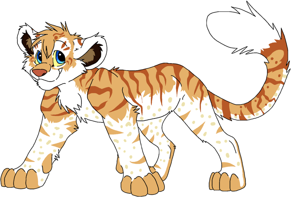 Liger White Lion Tiger Drawing - Anime Liger (1050x761), Png Download