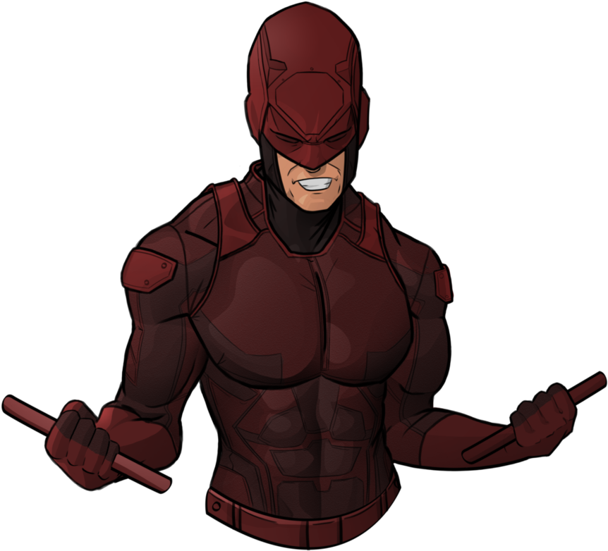 Daredevil Netflix By Evanattard On Deviantart - Daredevil Netflix Drawing (872x915), Png Download
