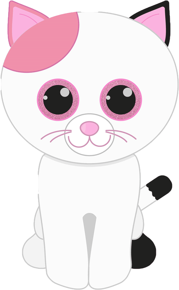 Whiskers Kitten Cat Snout Clip Art - Beanie Boo Clip Art Free (622x1000), Png Download
