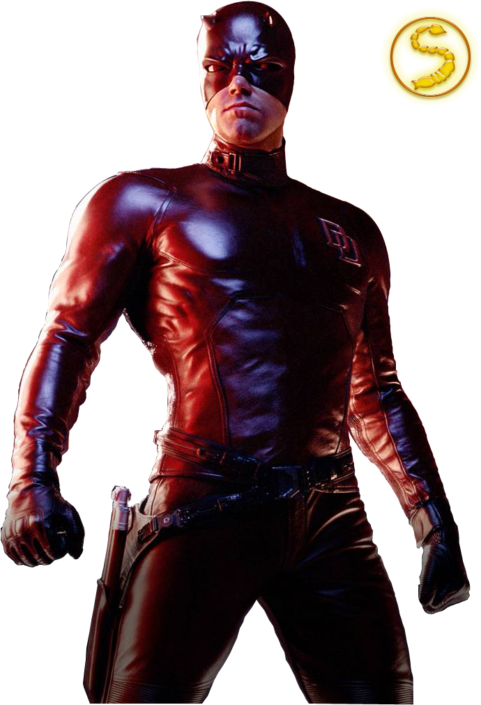 Banned - Daredevil Ben Affleck Png (735x1024), Png Download