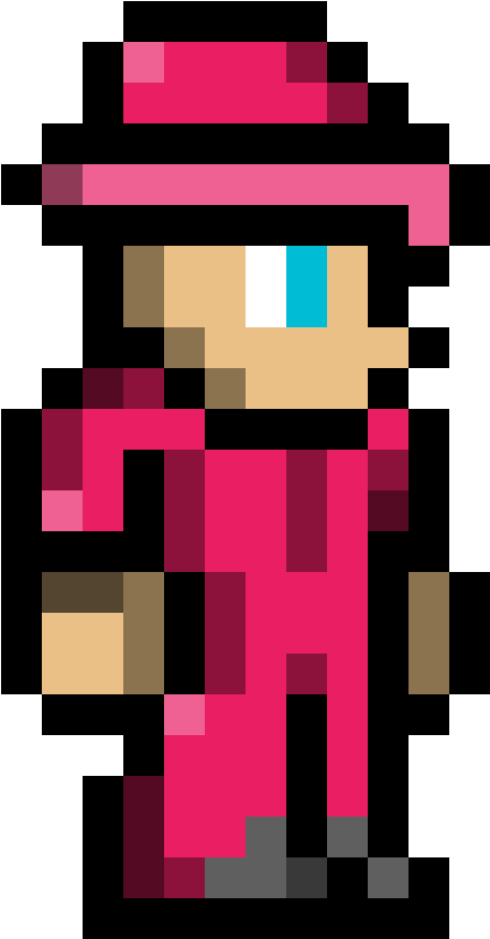 Pink Guy - Pixel Character No Background (1184x1184), Png Download