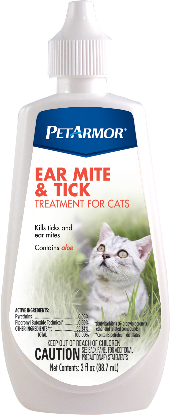 Petarmor Ear Mite & Tick Treatment Cat 3oz Pet (1922x1922), Png Download