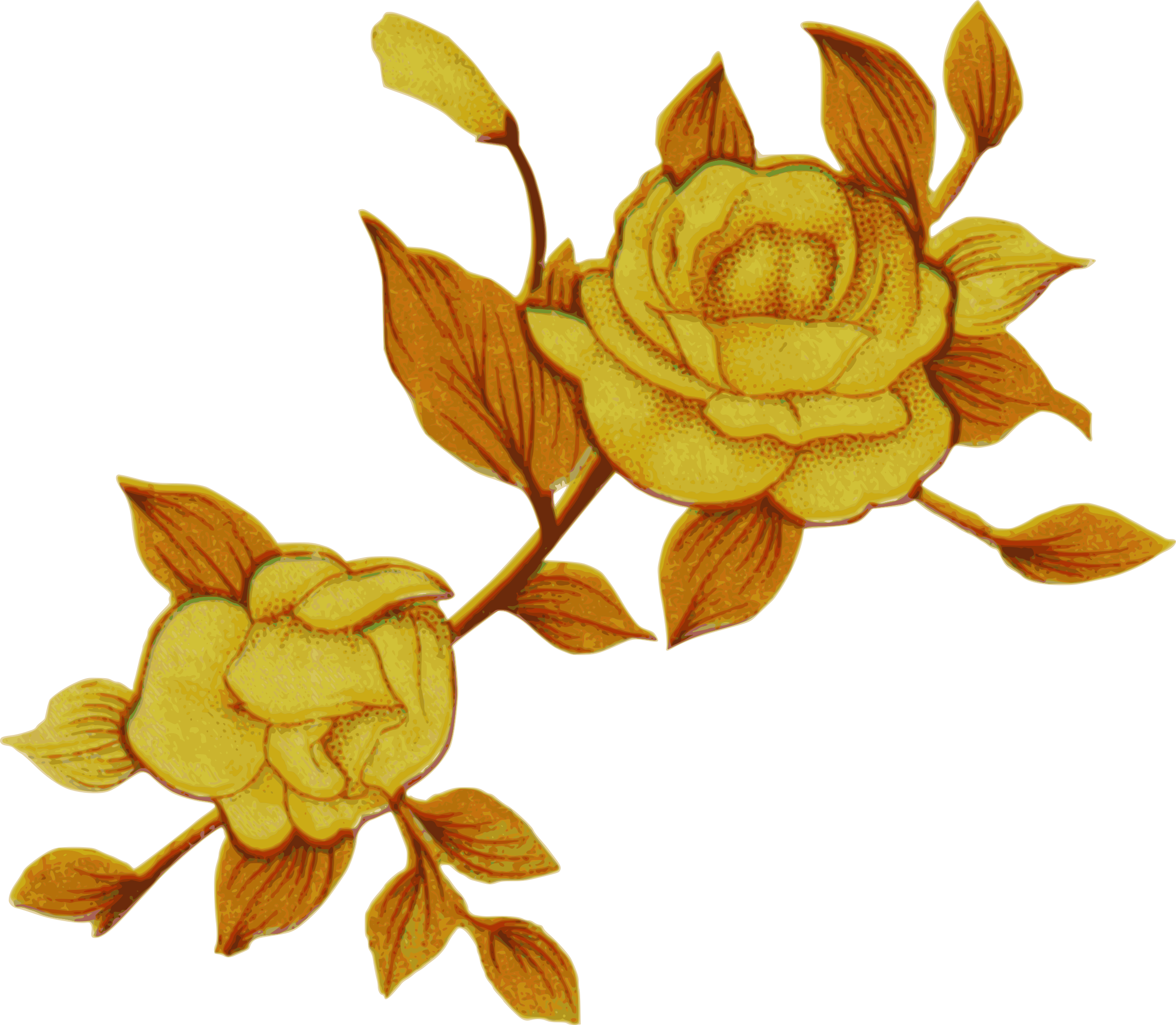 Yellow Flowers - Yellow Flower Gif Png (2400x2092), Png Download