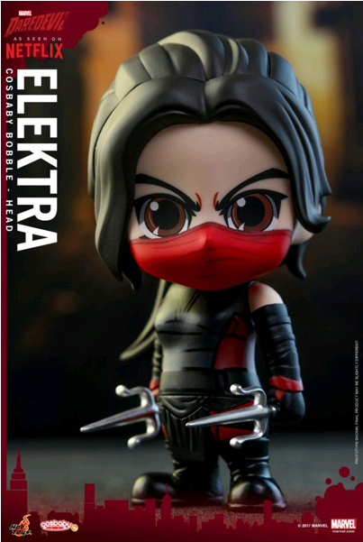 Daredevil - Elektra Cosbaby - Hot Toys Daredevil 2 Cosbaby (600x600), Png Download