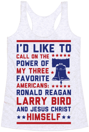 My Three Favorite Americans Racerback Tank Top - T-shirt (484x484), Png Download