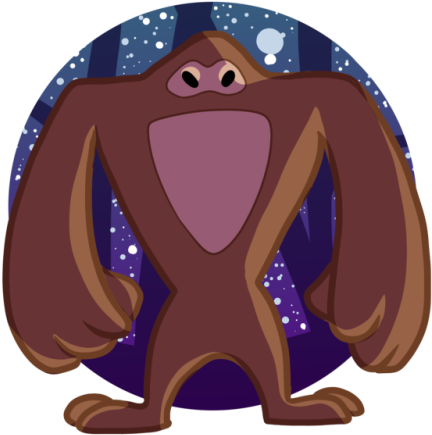 Drawing Footprints Cartoon Bigfoot - Drawing (500x600), Png Download