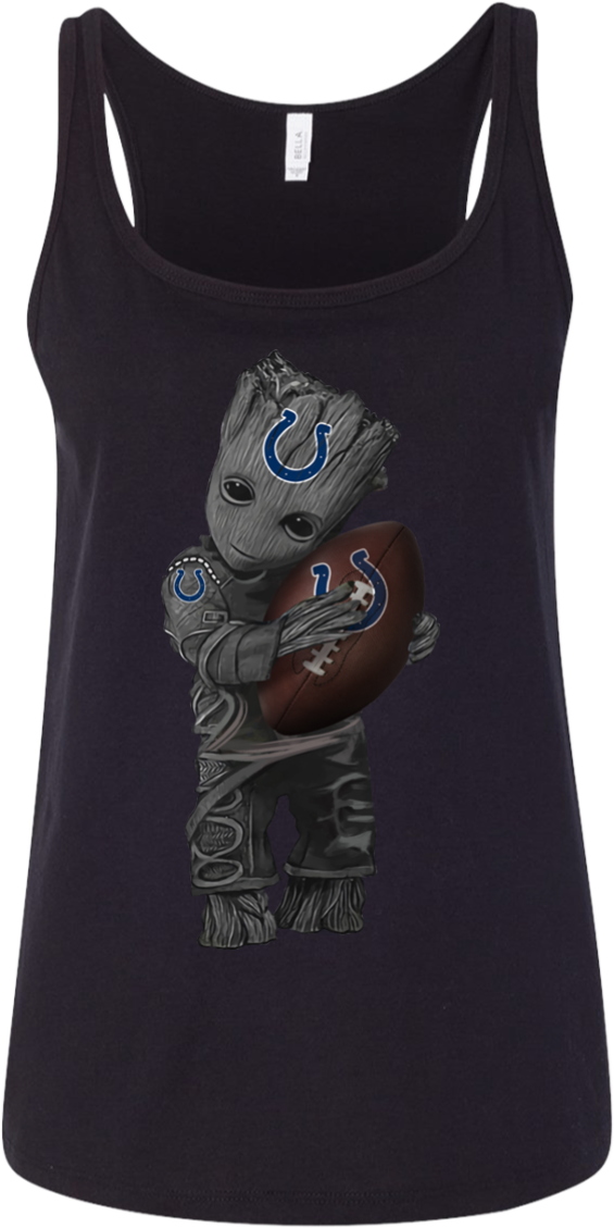 Baby Groot Indianapolis Colts Football Shirt Ladies' - Straight Outta Rescue - Pit Bull Dog Men/women Tank (1155x1155), Png Download