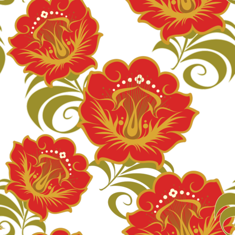 Chinese Red Yellow Flowers Bkgrd Tile Fabric By Lilithdeanu - Flower Easter Egg 20b - Ornament (oval) (470x470), Png Download