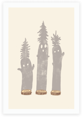 Friendly Tree Spirits Poster - Ghost Forest (484x484), Png Download