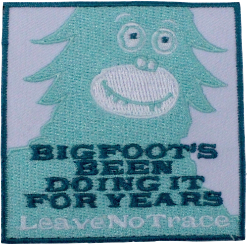 Bigfoot Patch - Leave No Trace (640x611), Png Download